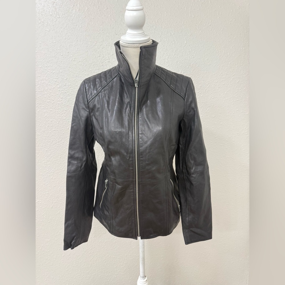 New Marc New York Andrew Marc Black Leather Jacket Size S NWT